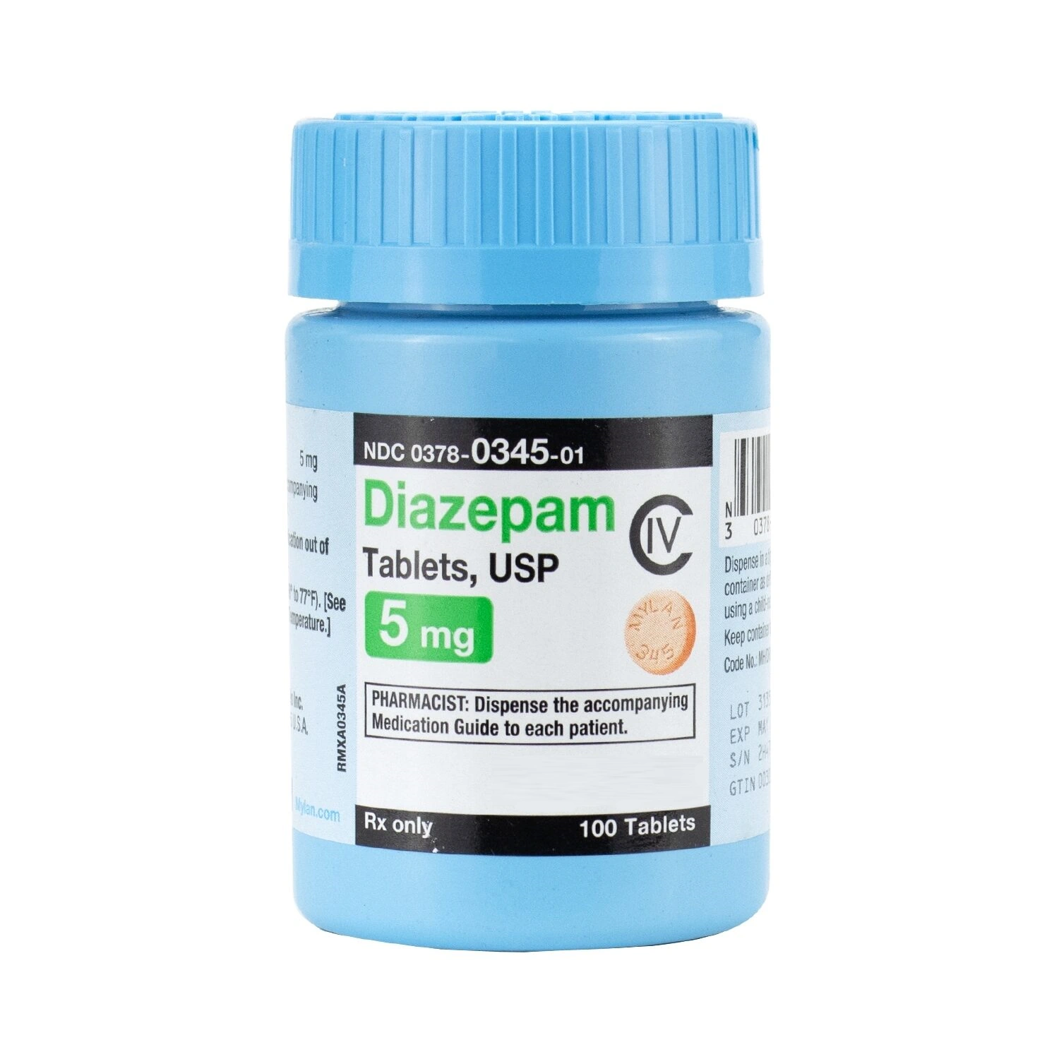 Valium 5mg bottle